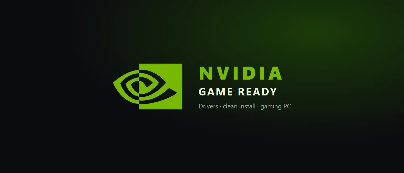 NVIDIA logo and Game Ready Drivers label on a dark background. Not a GeForce Experience screenshot and not gameplay.
