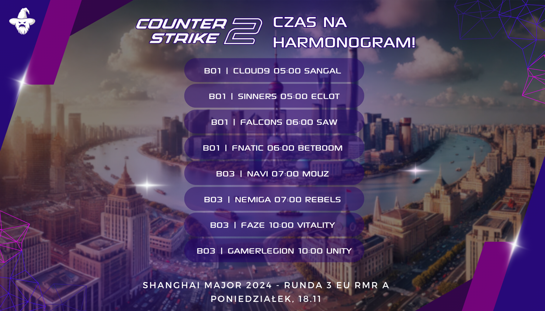 shanghai major 2024 harmonogram runda 3