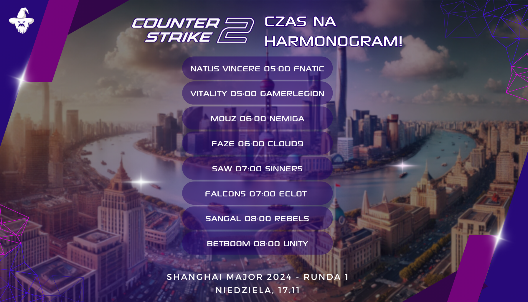 shanghai major 2024 harmonogram