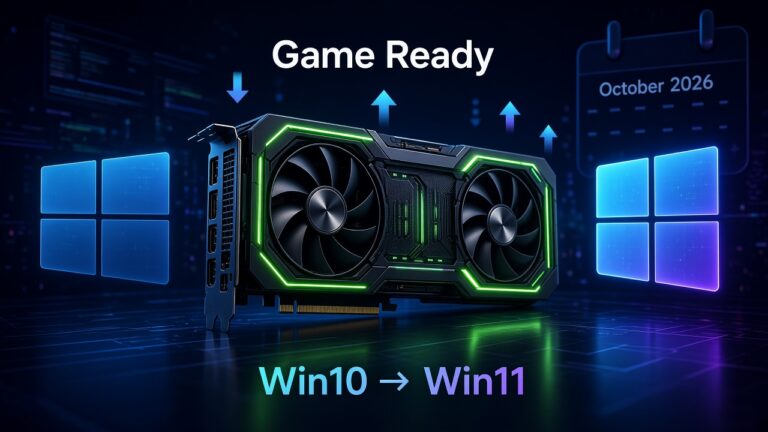 AI: NVIDIA Game Ready and Windows 10 to 11 migration graphic